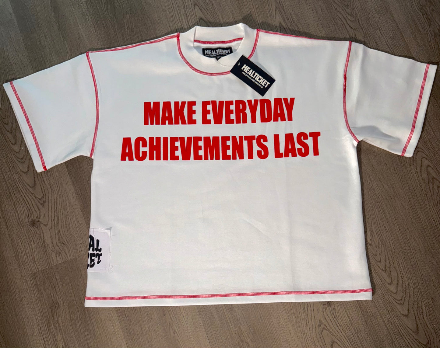 White and Red MT Tee
