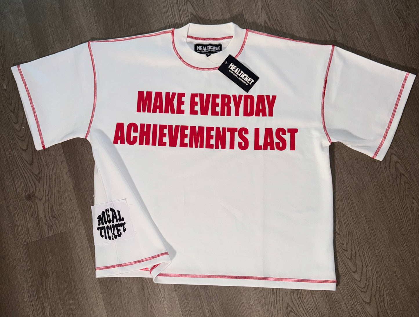 White and Red MT Tee