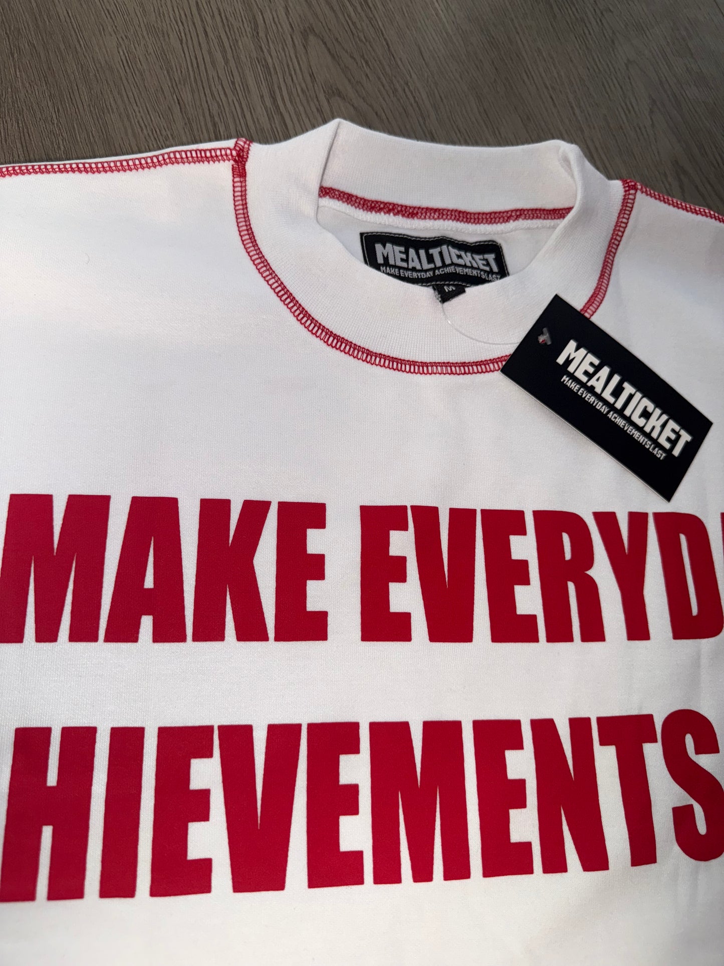 White and Red MT Tee