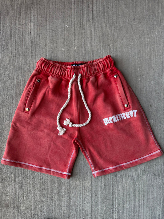 MT Red Vintage Washed Shorts
