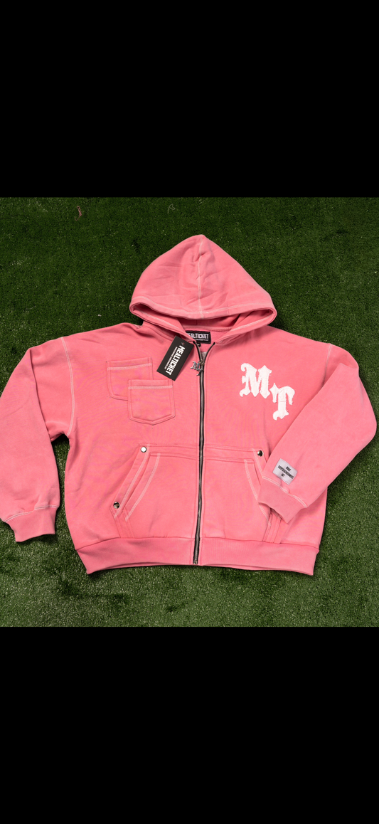 Pink Mealticket Vault Zip Up