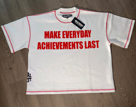 White and Red MT Tee